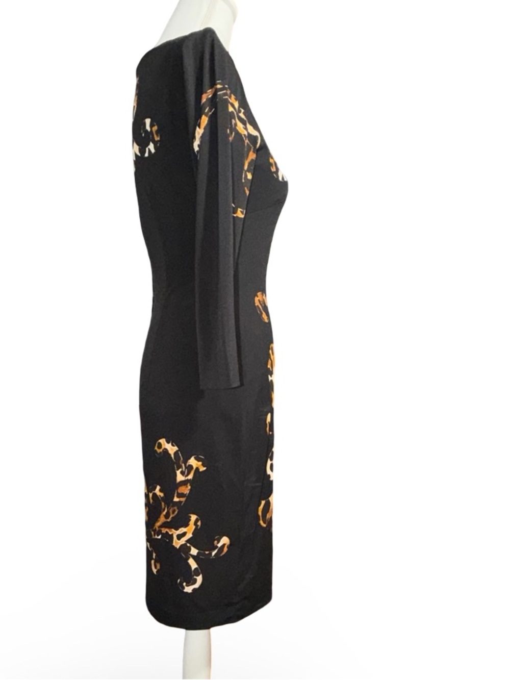 Caché Leopard Print Scroll Bodycon Sheath Dress – 0 - Picture 8 of 15